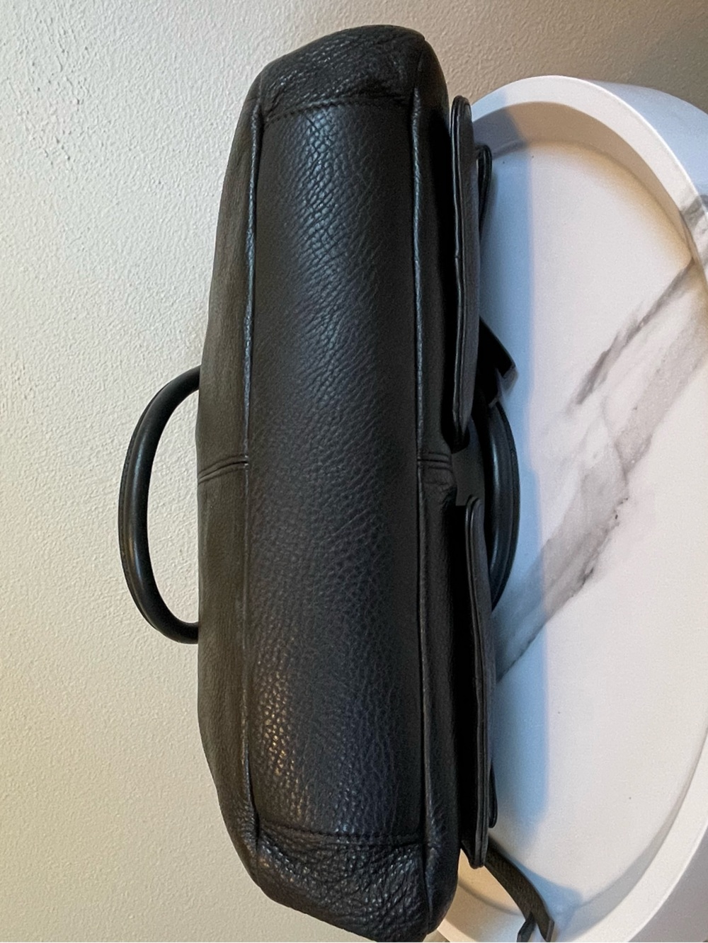 Aimee Kestenberg Black Genuine Leather Road Trip Satchel Bag Purse - Picture 2 of 16